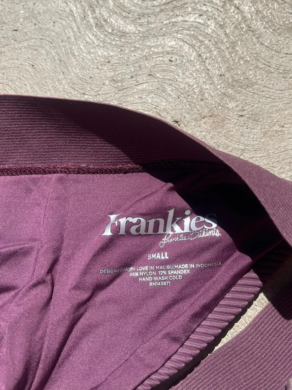 FRANKIE’S BIKINIS | Ribbed Bikini Bottom in Deep Plum S